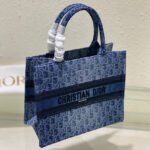 Christian Dior Small Dior Book Tote Blue